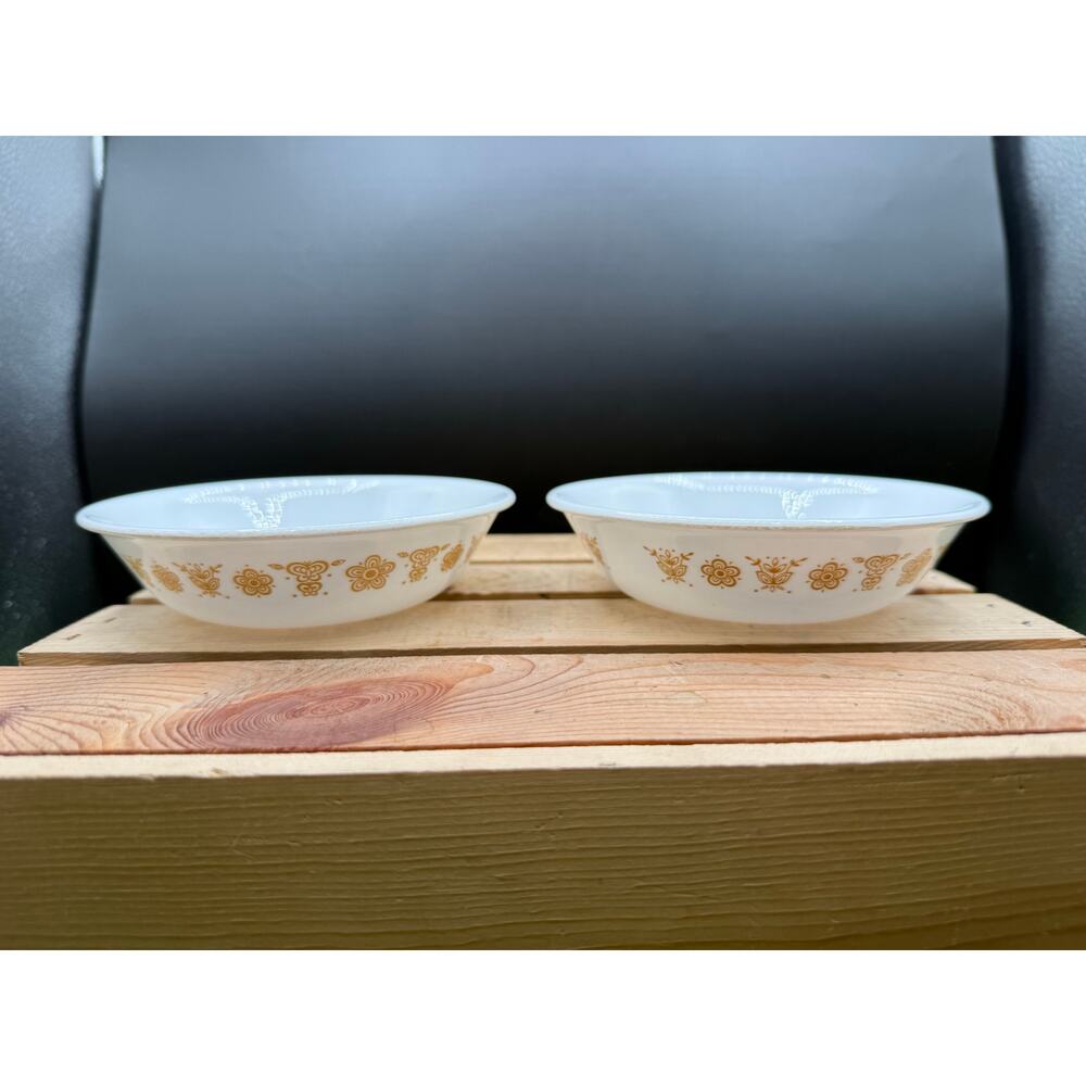 Vintage Corelle Butterfly Gold Bowls - 5.5” - Set of 2